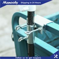 Manooby ตัวยึดเสาปลาคลิปหนีบแบบถาวรแท่นวางร่ม,ตัวยึดสำหรับติดที่บังแดดสวนชายหาด