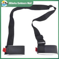 Milerka Outdoors Mall】สายรัดกระเป๋าสำหรับเล่นสกีแบบปรับได้เสาป้องกันสโนว์บอร์ด EVA เชือกไนลอนหัวคาดเข็มขัด