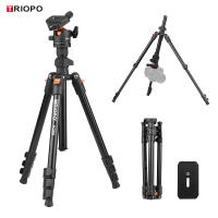 TRIOPO K268ขาตั้งกล้องถ่ายภาพแบบพกพาขาตั้งอลูมิเนียมอัลลอยด์360 ° Panorama Ball Head 162Cm/63.8in Max.height 10Kg/22lbs Load Capacity Travel Camera Tripod With Carry Bag 2Pcs Quick Release Plates