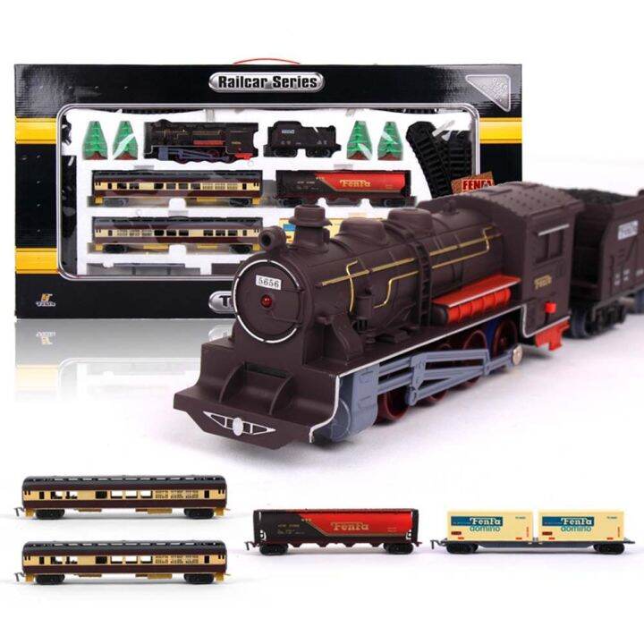 electric-large-classic-train-set-rail-track-carriages-kids-vehicle-toy-gift-train-set-metal-alloy-electric-trains-w-steam-locomotive-oil-tank-train-cargo-cars-tracks-train-toys-lights-toys-kids-friend