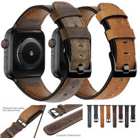 Leather Strap for Apple watch band 49mm 44/45mm 40mm 41 42 38mm belt Retro for bracelet iWatch series 5 4 3 SE 6 7 8 ultra band Straps