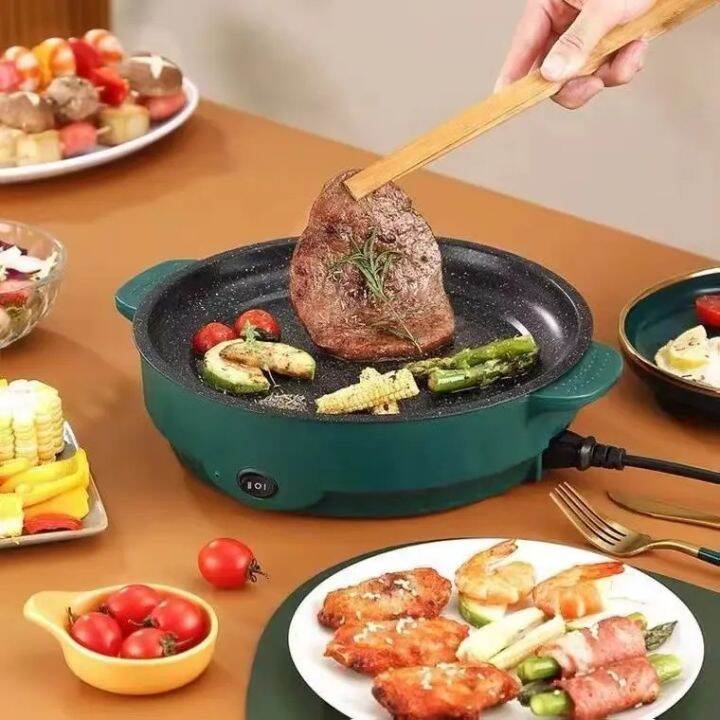 T.Ph Electric Mini NonStick Frying Pan Korean Pan Fried BBQ Samgyupsal