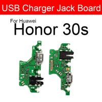 บอร์ดแจ็คเครื่องชาร์จ Usb สำหรับ Huawei 30 V30 30S Lite เยาวชนโปร Usb ชาร์จพอร์ตบอร์ดอะไหล่สายเคเบิลงอได้ขั้วต่อ Usb