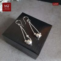 MT ต่างหูเงินแท้ โซ่ยาว ตุ้งติ้งบอล แบบห้อย ตะขอเกี่ยว Solid 925 Sterling Silver Earrings (se925) MT Jewelry มณีธารา