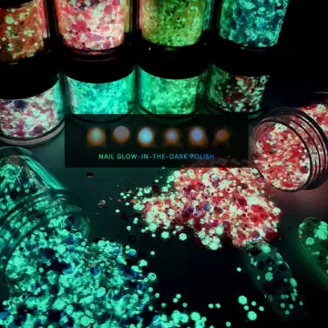 Glow Dark Glitter Powder, Sequins Luminous Dark, Sequins Glow Dark