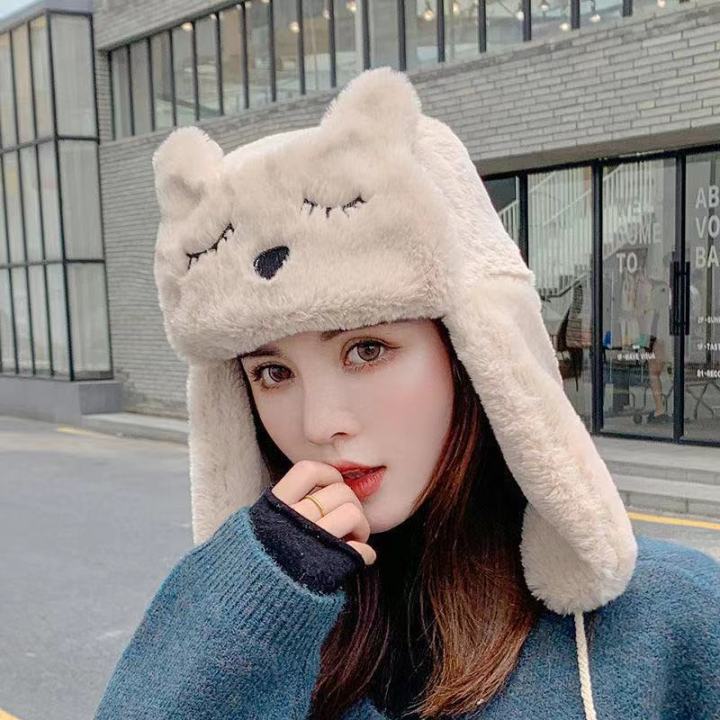hat-autumn-and-winter-wild-cat-ear-sweet-girl-hat-cute-plus-velvet-warm-ear-protection-cotton-lei-feng-hat-ear-protection-cap