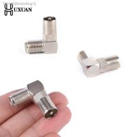 ▲ One Or 2pcs Aluminium Alloy 90 Degree Right Angled TV Aerial Antenna Plug Connector Adapter Plug To Socket Coax Cable RF Coaxial