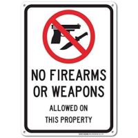 No g uns Or Weapons Allowed Sign Wall Decor Tin Sign （Only one size: 20cmX30cm）(Contact seller, free custom pattern)