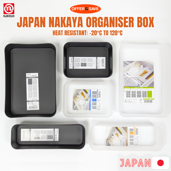 Japan Nakaya Premium Plastic Organiser Box S / M / L Sizes Modern & Minimalist Design Storage