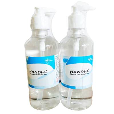 ขายถูก แพ็ค 2 ขวด แฮนด์ดีซี HANDI-C แอลกอฮอล์ แฮนด์รับโซลูชัน ไม่ต้องใช้น้ำ HANDI-C Hand rub solution ขนาด 450มล.