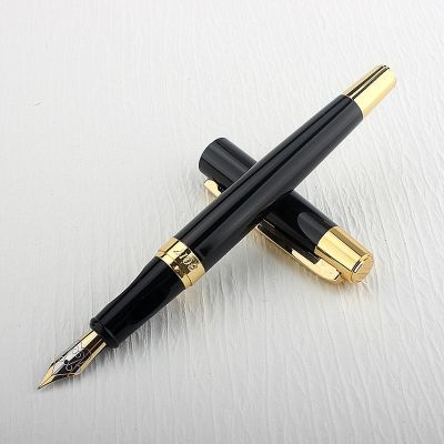 ♚☢ Luxury Quality 8017 Black Colors Business Office Fountain Pen Student School Stationery Supplies Ink Calligraphy Pen