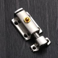 Stainless Steel Door Latch Sliding Bolts Anti-Theft Thickened Latch Hardware Self Popping Bolt Button Gate Safety Toilet Door Lo Door Hardware Locks M