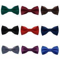 ↂ Bowtie Men Tie Solid Color Peppermint Green Haze Blue Royal Blue Bowtie Wedding Dress Shirt Match Color Fashion Butterfly Female