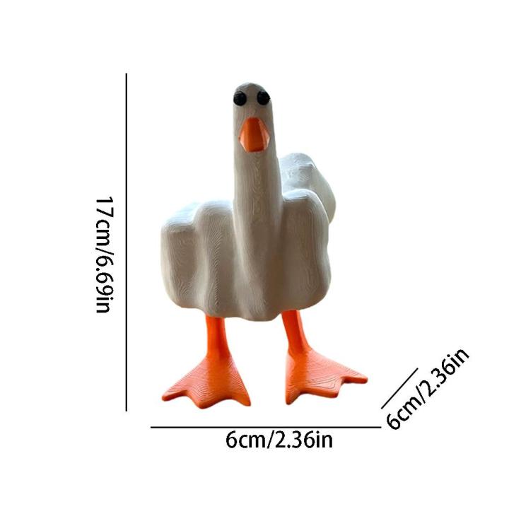 funny-white-duck-resin-figurine-cute-little-duck-ornament-decor-z7q7