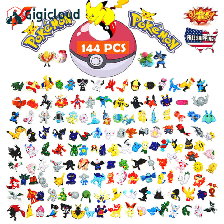 Pokemon Kindergarten Backpack Storage Bag With 144pcs Action Figures P