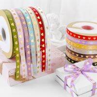 50Yards/Roll1cm Bronzing Love Ribbons Birthday Christmas Wedding Decoration Gift Box Packaging Baking Bouquet Decoration Ribbons Gift Wrapping  Bags