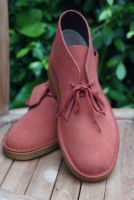 รองเท้าเชคโกทรงบู๊ทหุ้มข้อ หนังกลับสี ส้มรัส (Rust)  สวยมาก Clarks Original Dessert Boots Rust Size 6UK , 39.5EU Uunisex