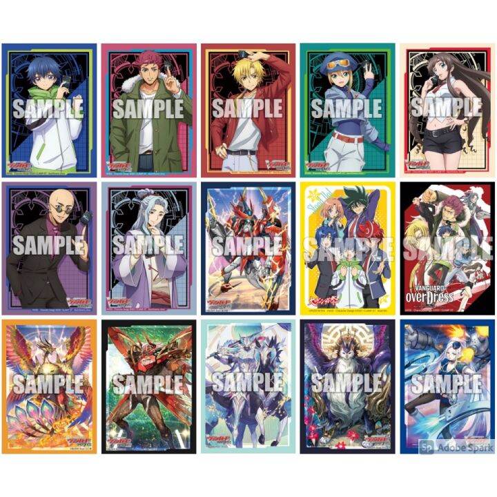 ♀เศษสลีฟแยกขาย 1 ใบ Bushiroad Sleeve Mini Cardfight Vanguard Overdress