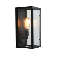 Vintage Iron Glass Box Wall Lamp Outdoor Waterproof Lighting Bedroom Wall Light E27 Lamp Holder 110-240V Free Shipping