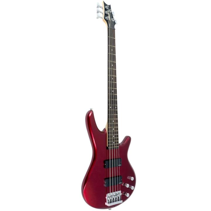 proline-pb205-pj-bass-guitar-กีตาร์เบสไฟฟ้า-5-สาย-22-เฟร็ต-แบบ-active-precision-jazz-red-joy-color