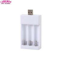 Lamango เครื่องชาร์จแบตเตอรี่ Usb 1.2V กล่องชาร์จ3ช่องดับเบิลเอทริปเปิลเอ Ni-Cd เครื่องชาร์จแบตเตอรี่ชาร์จไฟได้สำหรับของเล่นเด็ก