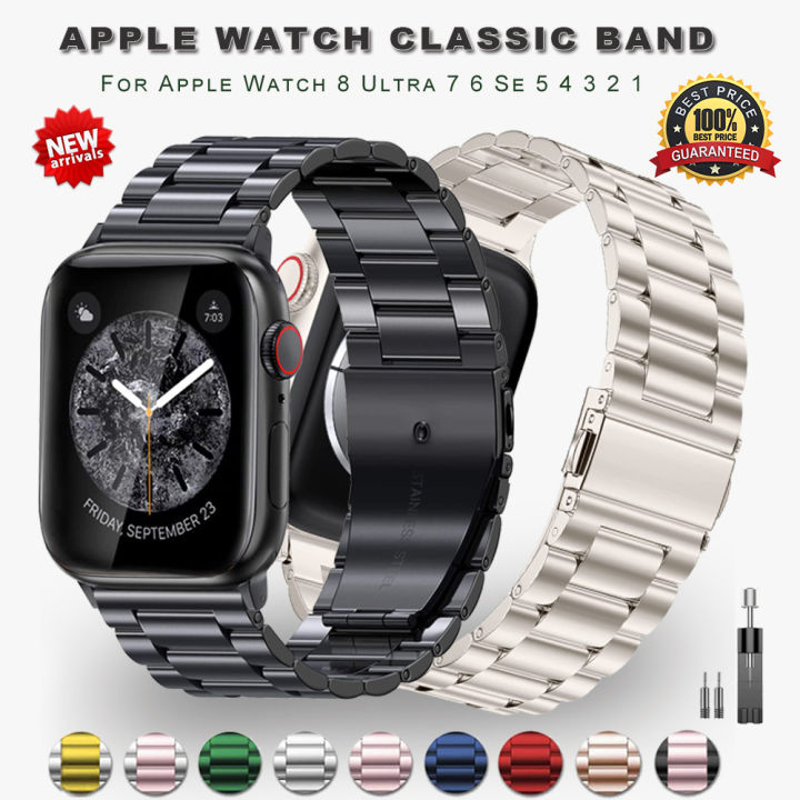 สายสแตนเลสสำหรับ-apple-watch-8-7-6-se-5-4-3-2วง40มิลลิเมตร44มิลลิเมตร42มิลลิเมตร41มิลลิเมตร45มิลลิเมตร49มิลลิเมตรสำหรับ-apple-watch-อัลตร้าสแตนเลสสร้อยข้อมือสายอะแดปเตอร์สำหรับฉันดูวง4-3-38มม-ไม่รวมนา