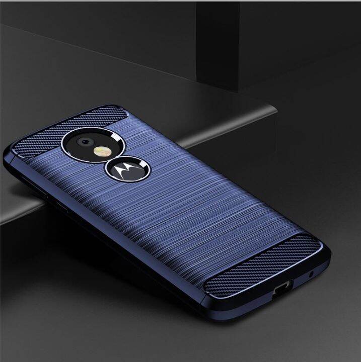 เคสคาร์บอนไฟเบอร์ใหม่สำหรับ-moto-e5ปลอกซิลิโคนกันกระแทกด้านหลังสำหรับ-moto-g6-moto-e5-play-กันชนเคสมือถือแบบนิ่ม