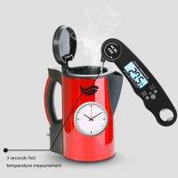 ☌❆ Digital Grill Thermometer Waterproof Cooking Thermograph LCD with Backlight Magnetic Foldable for Baking Liquids Candy Air Fryer