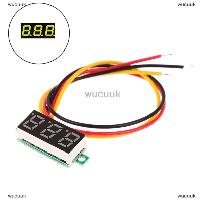 wucuuk เครื่องวัดแรงดันไฟฟ้าดิจิทัล LED DC 0-100V 1ชิ้น0.28นิ้วปรับได้