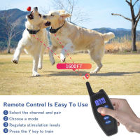 2 In 1ปลอกคอฝึกสุนัขอัตโนมัติ Anti BarkIing Tool Remote Control Electric Shock Collar For Small Medium Large Size Dog