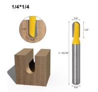 แกนหลักชุดก้านเราเตอร์บิตส์1-3ชิ้น1/4นิ้วเครื่องมือช่างไม้ดอกสว่านจมูกกลมบิต