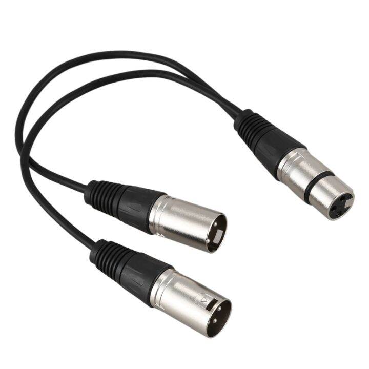 new-3pin-xlr-female-jack-to-dual-2-male-plug-y-splitter-cable-adaptor-1-ft-cord