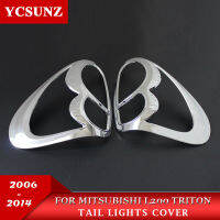 Car Chrome Strips Styling Accessories Lamp Decoration Product ABS Rear Lamp Cover For Mitsubishi L200 Triton 2006 - 2014 Ycsunz