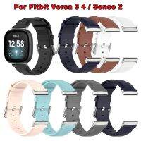 [HOT CHALIUIUILILXWE 607] สายรัดนาฬิกาหนังสำหรับ Fitbit Versa 3 4 Sense 2สายรัดข้อมือนาฬิกาข้อมือสมาร์ทวอชสายรัดข้อมือ Fitbit Versa3 Sense2 Versa4