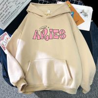 Kawaii Aries Letter Hooded Comic Bratz Hoodies Men Sweatshirts Autumn Winter Hip Hop Hoodie Pullovers Techwear Size XS-4XL