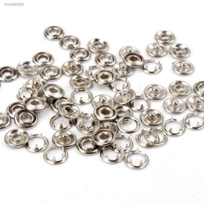 ☍✎ Metal Prong Snap Buttons Fasteners Press Studs Baby Romper Buckle Snap 30sets(4pcs 1set) 7.5/9.5/11mm