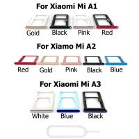 สำหรับ Xiaomi Mi A1 A2 A3ถาดใส่ซิมช่องที่ใส่ตัวเชื่อมอะแดปเตอร์อะไหล่ทดแทนที่ยึดการ์ด SD