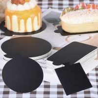 Heart Shapes Cake Base Decorative Tools 100pcs/Set Cake Cardboard Black Paper Board Pastries Dessert Displays Tray Mousse Mat Bread Cake  Cookie Acces