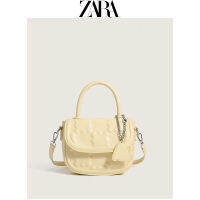 2023ZARA ของแท้ครับ [ แพคเกจคุกกี้ดั้งเดิม ]2022 กระเป๋ารุ่นใหม่สำหรับฤดูร้อนกระเป๋าสะพายข้างผู้หญิง