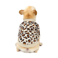 Leopard style dog clothes thickening French Bulldog Corgi Pug Teddy dog fleece Stretchy Outfits dog costumes for small dogs