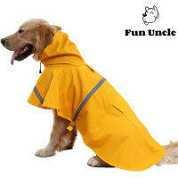 Dog Raincoat Adjustable Water Proof Clothes Lightweight Rain Jacket Poncho Hoodies with Strip Reflective