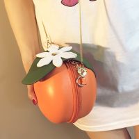 creative orange shape women shoulder bags designer chains messenger bag funny ladies crossbody bag female chic small purses 2020