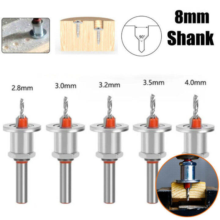 1Pc 8mm Shank HSS Countersink Drill Bit Woodworking Router Bit set ...