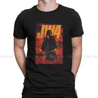 John Wick Film Newest Tshirt For Men Jw4 Classic Round Collar Basic T Shirt Personalize Birthday Gifts Tops 6Xl