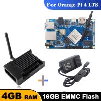 For Orange Pi 4 LTS+ Aluminum Alloy Shell +Power RK3399 4G RAM+16G EMMC Android Ubuntu Debian Development Board