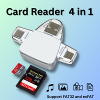 Card Reader Mini การ์ดรีดเดอร์ 4-in-1 USB 2.0 TF SD Card Slot for Lighting/Type-c การ์ดหน่วยความจำ