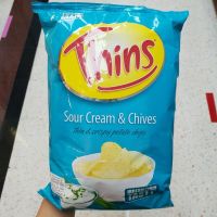 สินค้าเข้าใหม่ ? มันฝรั่งแผ่นทอดกรอบ รสซาวครีมและไชว์ทิน Thins Sour Cream &amp; Chives Thin &amp; Crispy Potato Chips 175g.?