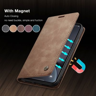 ✆☃ Magnetic Flip Leather Phone Case For iPhone 14 12 13 11 Pro Max XS X XR SE 2022 8 7 6 6S Plus 5 5S Wallet Card Cover Coque Etui