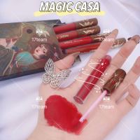 เซทลิปโทน เกาหลีMAGIC CASA5แท่ง? กล่องเจ้าหญิงสีน้ำตาล5สี 5 แท่ง ลิปสติก กันน้ำ ติดทนนาน ตลอดวัน ของแท้??