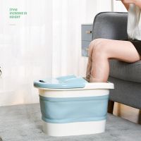 Folding Foot Bathtub Portable Bath Barrel Wash Tub Massage Bucket Travel Feet Basin Home Pedicure Foot Soak Spa Water Container